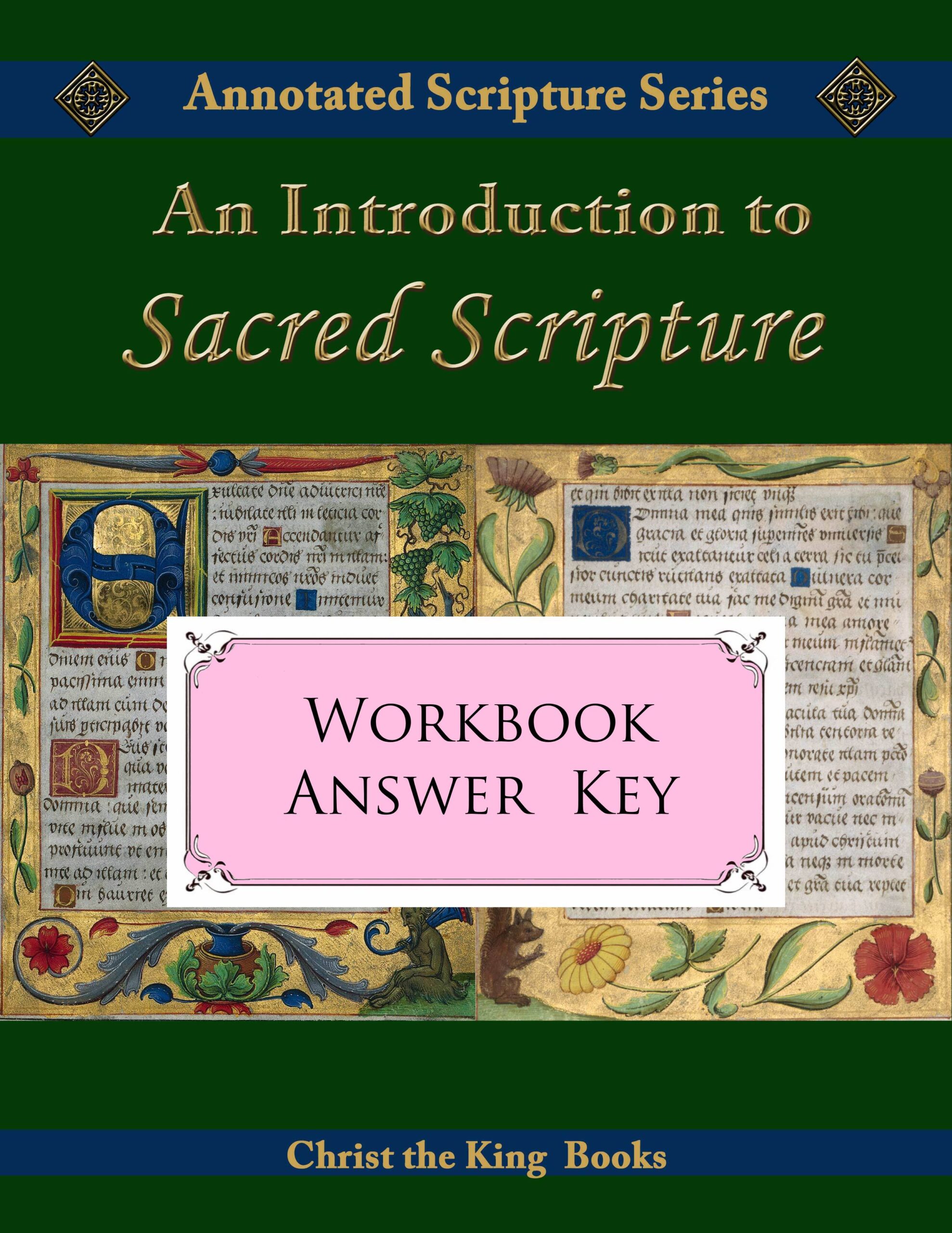Introduction to Sacred Scripture - WORKBOOK ANSWER KEY