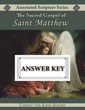 Image for Annotated Holy Gospel of St. Matthew - WORKBOOK ANSWER KEY