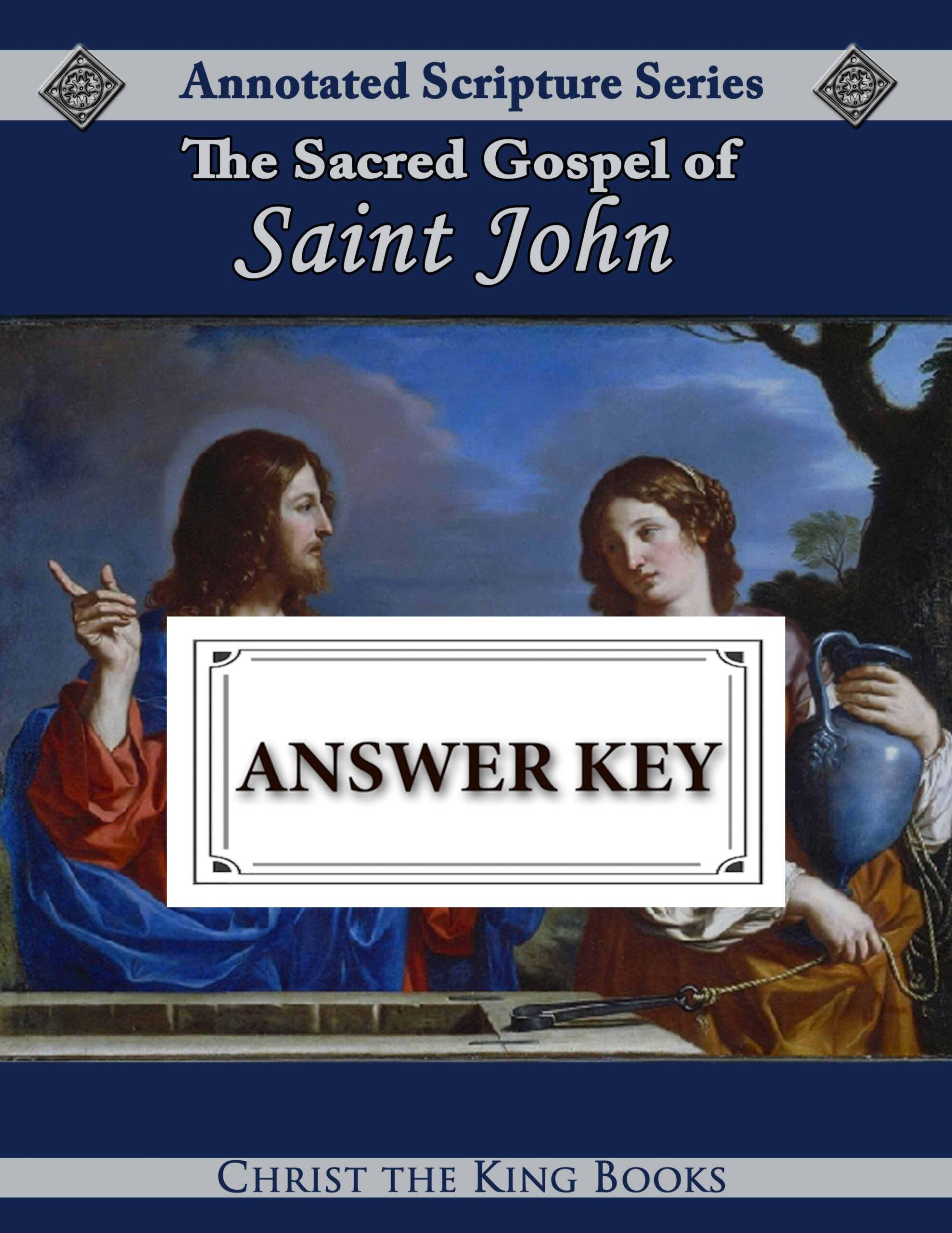 Image for Annotated Holy Gospel of St. John - WORKBOOK ANSWER KEY