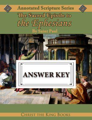 Image for Annotated Epistle to the Ephesians - WORKBOOK ANSWER KEY